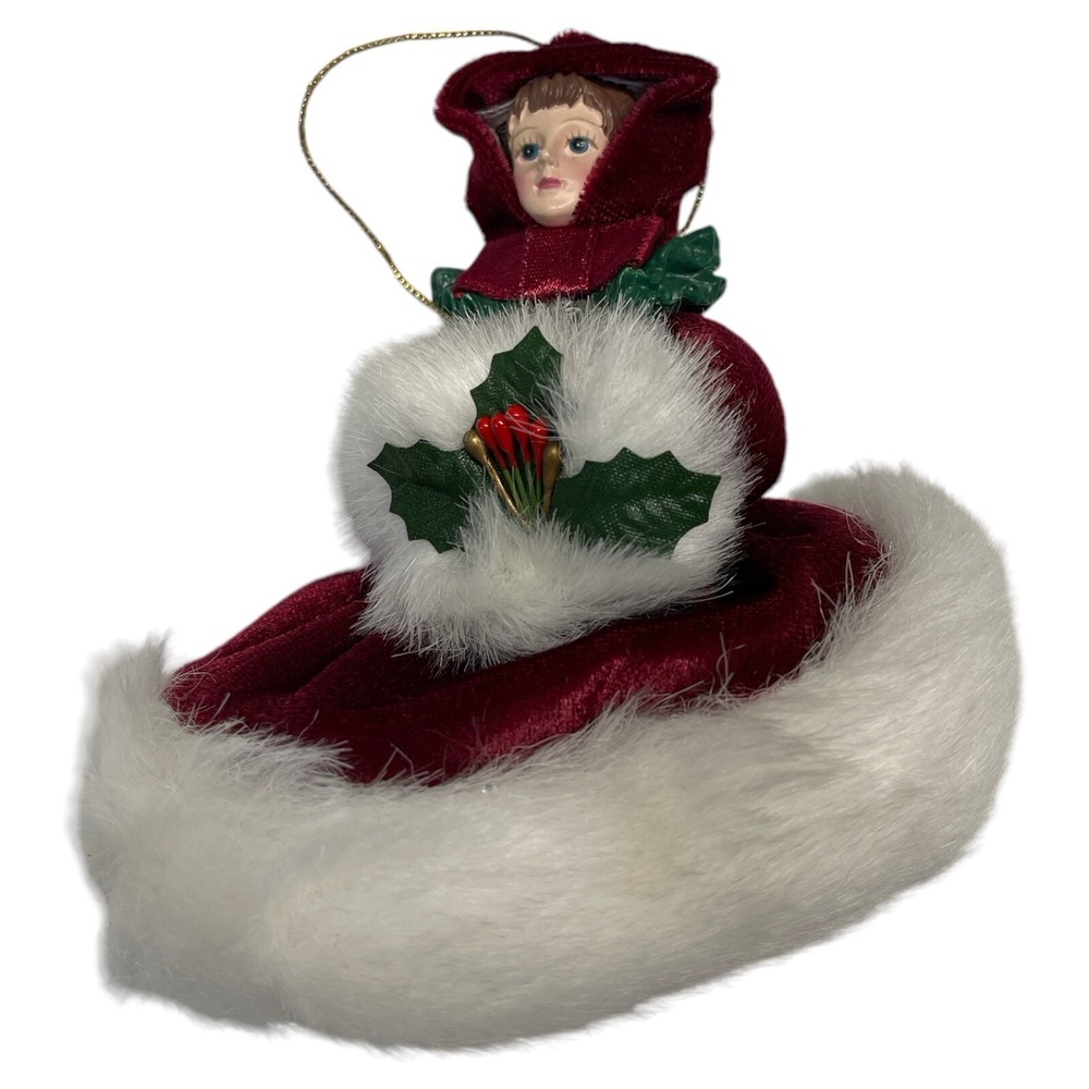 Vintage Avon Victorian Ladies‎ Ornament-Winter